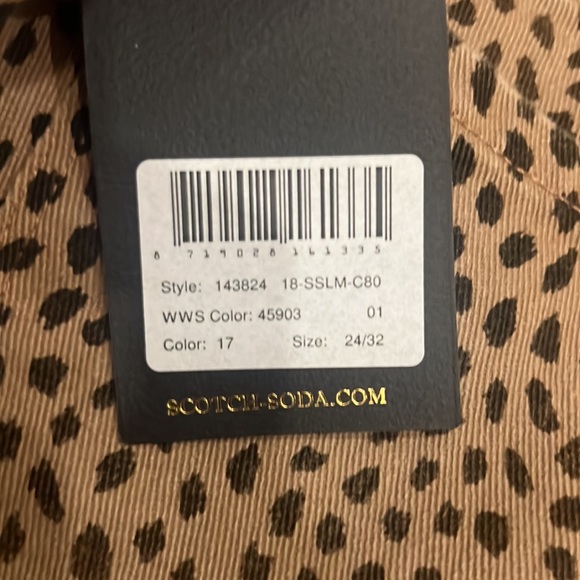 🆕 Scotch & Soda Animal Print Jeans - Picture 5 of 5